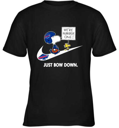 Buffalo Bills Are Number One – Just Bow Down Snoopy Youth T-Shirt