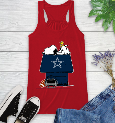 Dallas Cowboys NFL Football Snoopy Woodstock The Peanuts Movie Racerback Tank 6