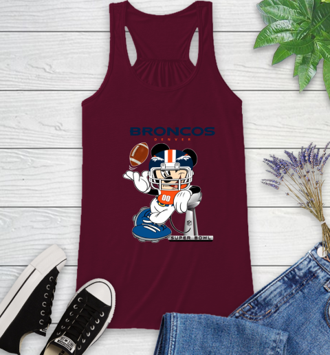 NFL Denver Broncos Mickey Mouse Disney Super Bowl Football T Shirt Racerback Tank 4 NFL Denver Broncos Mickey Mouse Disney Super Bowl Football T Shirt Racerback Tank - Image 4