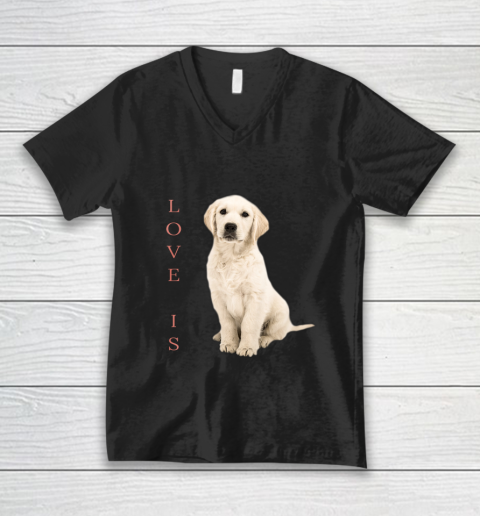 Dog Mom Shirt Labrador Retriever Shirt Women Men Kids White Lab Dog Mom V-Neck T-Shirt