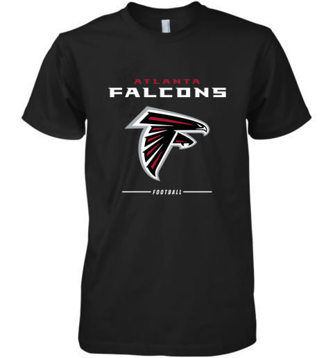 Atlanta Falcons NFL Pro Line Black Team Lockup Premium Men's T-Shirt