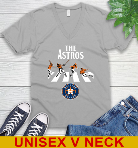 MLB Baseball Houston Astros The Beatles Rock Band Shirt V-Neck T-Shirt 3