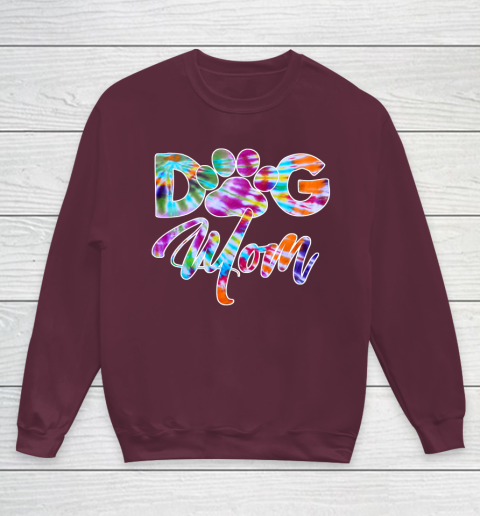 Dog Mom Shirt Tie Dye Dog Mom Apparel for Women Dog Lover Gifts Paw Youth Sweatshirt 4