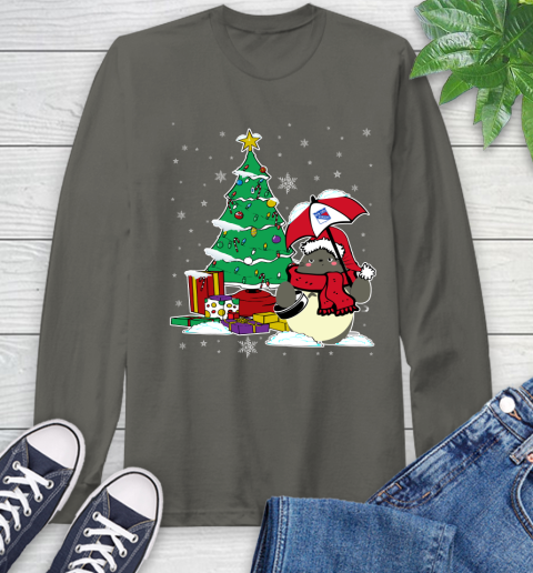 New York Rangers NHL Hockey Cute Tonari No Totoro Christmas Sports Long Sleeve T-Shirt 9