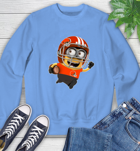 NFL Cleveland Browns Minions Disney Football Sports Sweatshirt 11