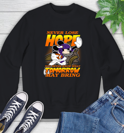 Minnesota Vikings NFL Football Mickey Disney Never Lose Hope Sweatshirt