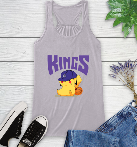 NBA Pikachu Basketball Sports Sacramento Kings Racerback Tank 5