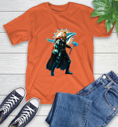NFL Thor Avengers Endgame Football Miami Dolphins T-Shirt 5