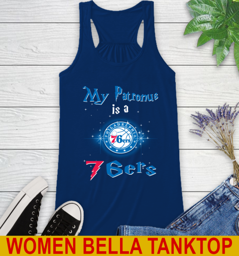 NBA Basketball Harry Potter My Patronus Is A Philadelphia 76ers Racerback Tank 7