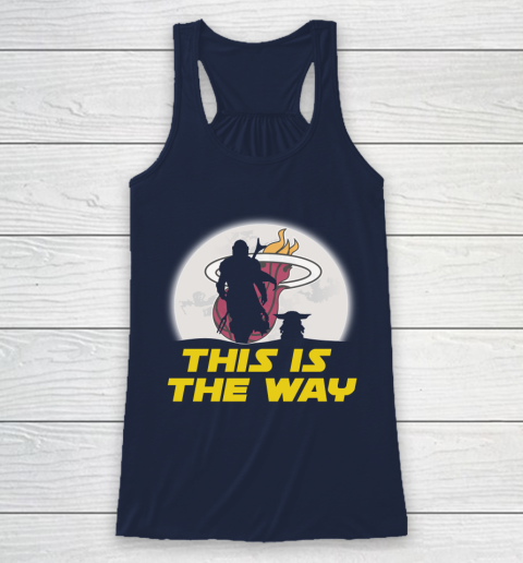 Miami Heat NBA Basketball Star Wars Yoda And Mandalorian This Is The Way Racerback Tank 8