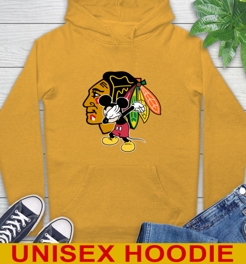 Chicago Blackhawks NHL Hockey Dabbing Mickey Disney Sports Hoodie 3