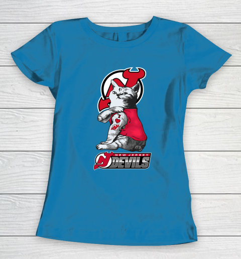 NHL My Cat Loves New Jersey Devils Hockey Women's T-Shirt 6