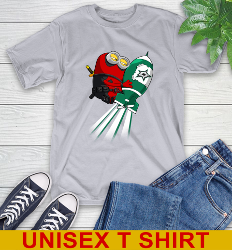 NHL Hockey Dallas Stars Deadpool Minion Marvel Shirt T-Shirt 5