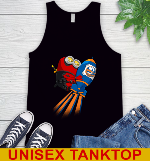 NHL Hockey New York Islanders Deadpool Minion Marvel Shirt Tank Top