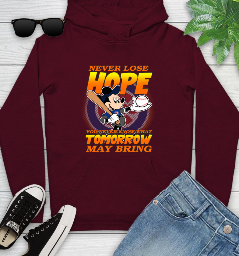Chicago Cubs MLB Baseball Mickey Disney Never Lose Hope Youth Hoodie 7