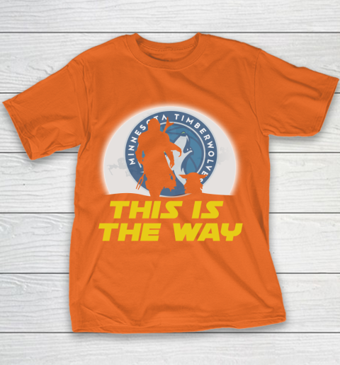 Minnesota Timberwolves NBA Basketball Star Wars Yoda And Mandalorian This Is The Way Youth T-Shirt 4
