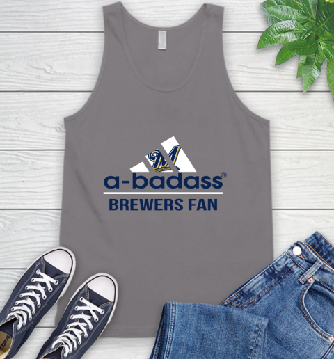 MLB A Badass Milwaukee Brewers Fan Adidas Baseball Sports Tank Top 6