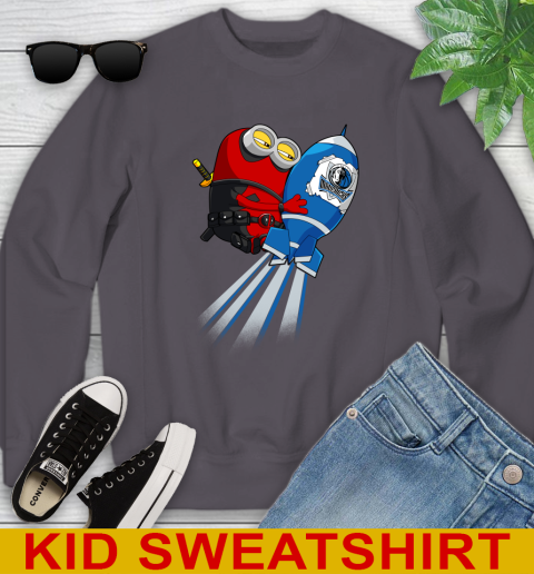 NBA Basketball Dallas Mavericks Deadpool Minion Marvel Shirt Youth Sweatshirt 5