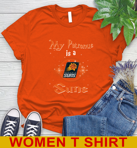 NBA Basketball Harry Potter My Patronus Is A Phoenix Suns Women's T-Shirt 3
