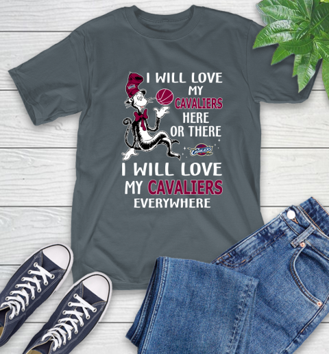 NBA Basketball Cleveland Cavaliers I Will Love My Cavaliers Everywhere Dr Seuss Shirt T-Shirt 7