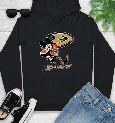 NHL Anaheim Ducks Mickey Mouse Disney Hockey T Shirt Youth Hoodie 2