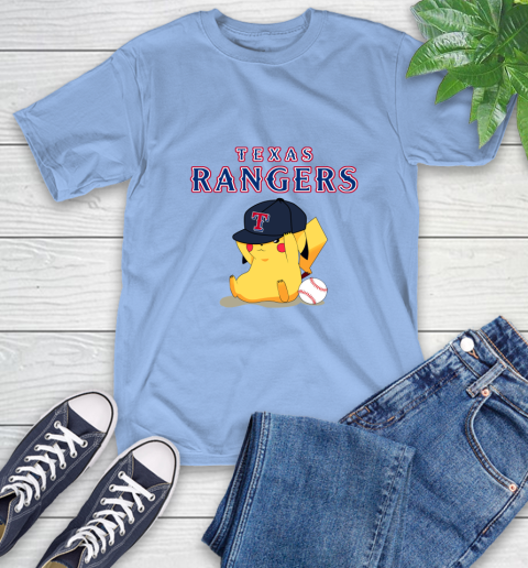 MLB Pikachu Baseball Sports Texas Rangers T-Shirt 11