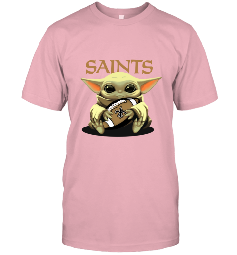 Baby Yoda Loves The New Orleans Saints Star Wars NFL Unisex Jersey Tee