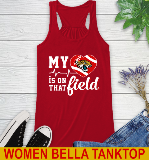 NFL My Heart Is On That Field Football Sports Jacksonville Jaguars Racerback Tank 4