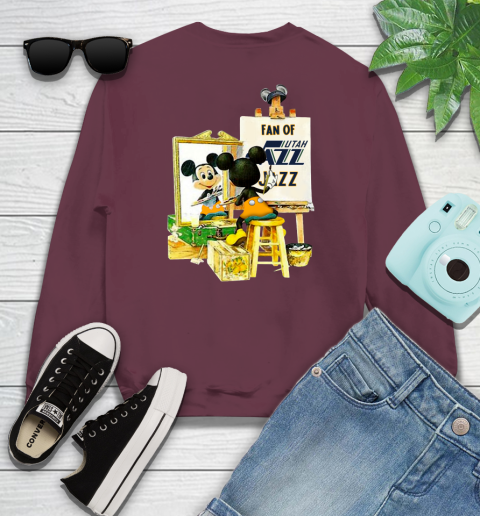 NBA Basketball Utah Jazz Mickey Drawing Shirt 108