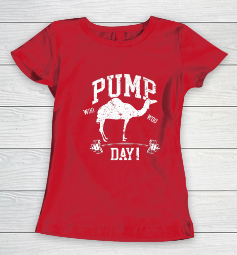 Funny Pump Day Hump Day Camel Weight Lifting Training Gym Women's T-Shirt - Image 10