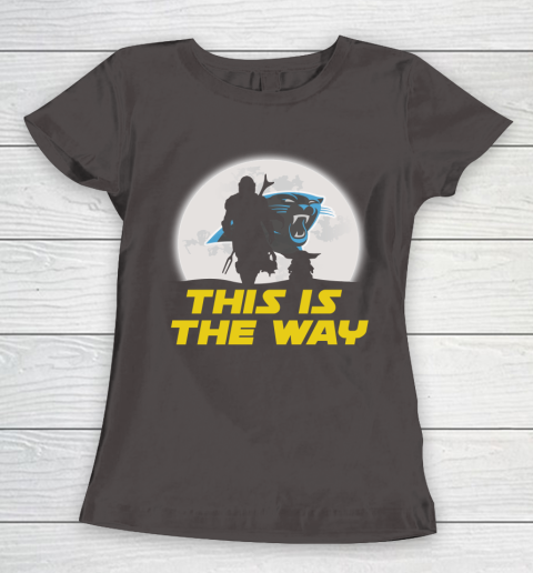 Carolina Panthers NFL Football Star Wars Yoda And Mandalorian This Is The Way Women's T-Shirt 7