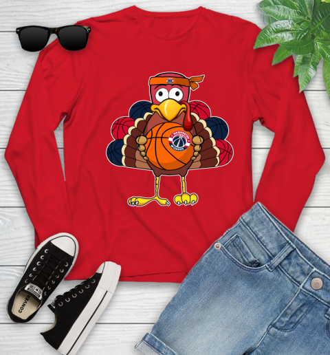Washington Wizards Turkey thanksgiving day Youth Long Sleeve 11
