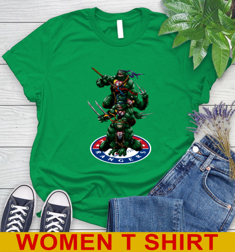 MLB Baseball Texas Rangers Teenage Mutant Ninja Turtles Shirt Women's T-Shirt 6
