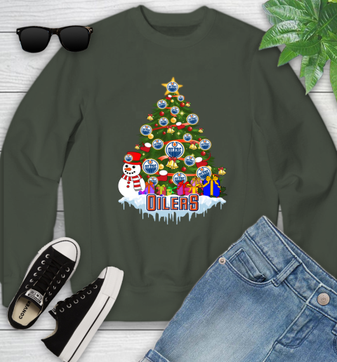 Edmonton Oilers Merry Christmas NHL Hockey Sports Youth Sweatshirt 10