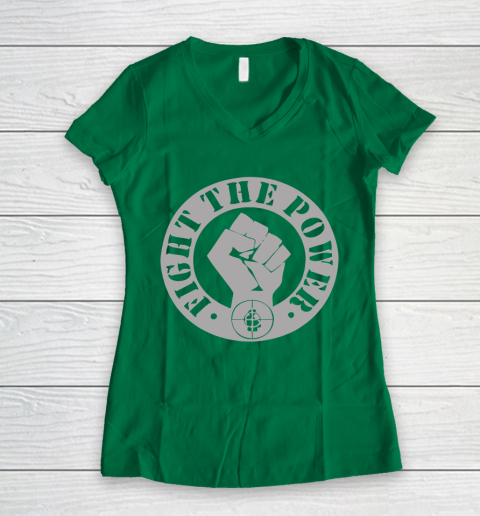 Fight The Power Public Enemy Women's V-Neck T-Shirt 3