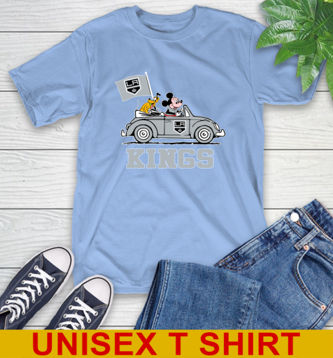 NHL Hockey Los Angeles Kings Pluto Mickey Driving Disney Shirt T-Shirt - Image 12