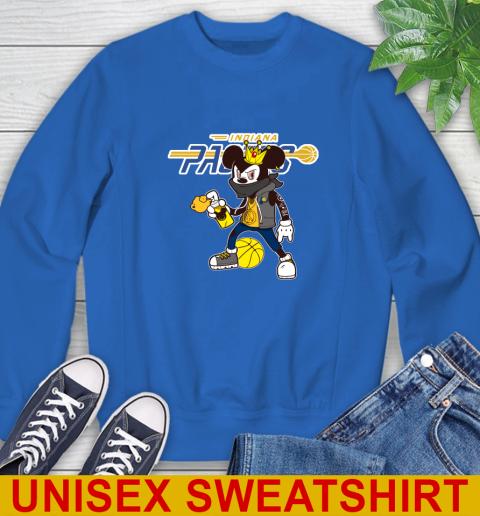 Indiana Pacers NBA Basketball Mickey Peace Sign Sports Sweatshirt - Image 10