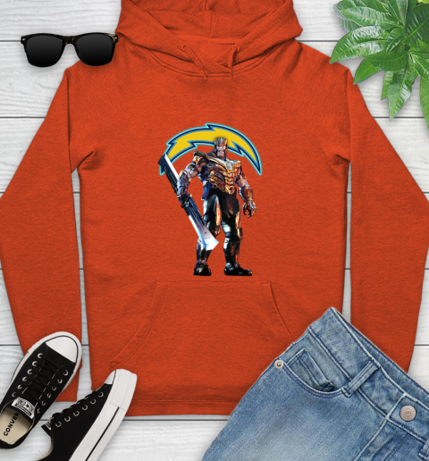 NFL Thanos Gauntlet Avengers Endgame Football San Diego Chargers Youth Hoodie 5