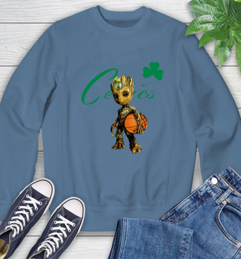 Boston Celtics NBA Basketball Groot Marvel Guardians Of The Galaxy Sweatshirt 7