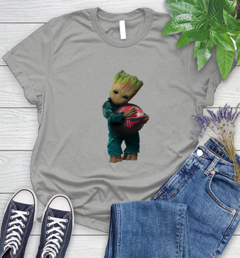 NBA Groot Guardians Of The Galaxy Basketball Sports Houston Rockets Women's T-Shirt 10