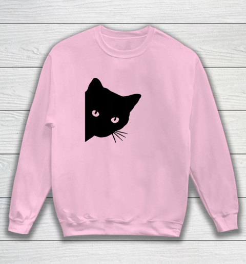 Black Cat Face Watching Funny Cat Halloween Gifts Cat Lovers T Shirt.QZSPTYUYC4 Sweatshirt Tee For Sports