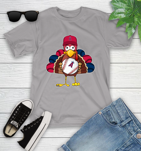 Los Angeles Angels Turkey thanksgiving Youth T-Shirt 4