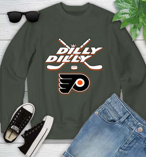 NHL Philadelphia Flyers Dilly Dilly Hockey Sports Youth Sweatshirt 10