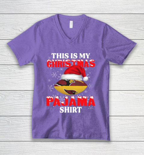 Arizona Cardinals This Is My Christmas Pajama Shirt NFL V-Neck T-Shirt 8