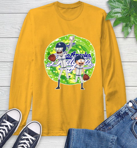 MLB Los Angeles Dodgers Rick And Morty Baseball Sports Long Sleeve T-Shirt 3