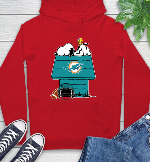 Miami Dolphins NFL Football Snoopy Woodstock The Peanuts Movie Hoodie 10