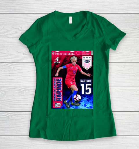 Megan Rapinoe USA Team 15 Women's V-Neck T-Shirt 3