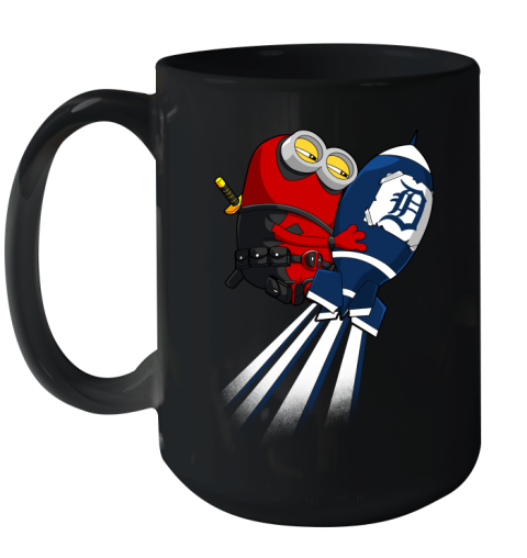MLB Baseball Detroit Tigers Deadpool Minion Marvel Shirt Ceramic Mug 15oz