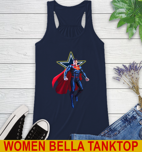 NFL Superman DC Sports Football Dallas Cowboys Racerback Tank 11