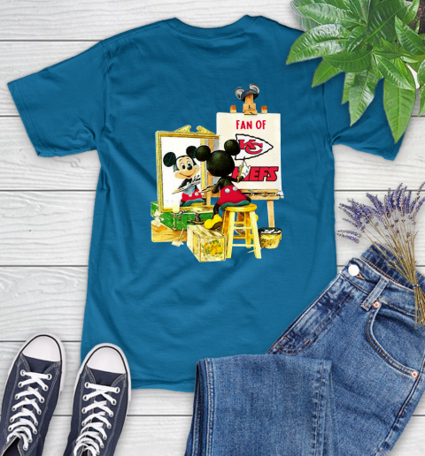 NFL Football Kansas City Chiefs Mickey Drawing Shirt 89